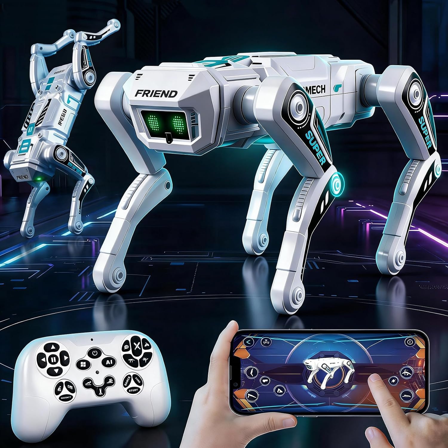 Smart Robot Dog – App-Controlled STEM Pet (Ages 3–12)